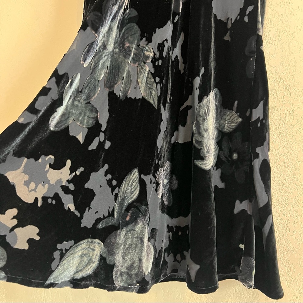 Vintage Benjamin A. Velvet Burnout Midi Dress - Picture 11 of 15